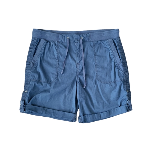 Ron Jon Shorts Ron Jon Surf Shop Womens Blue Cuffed Utility Cargo